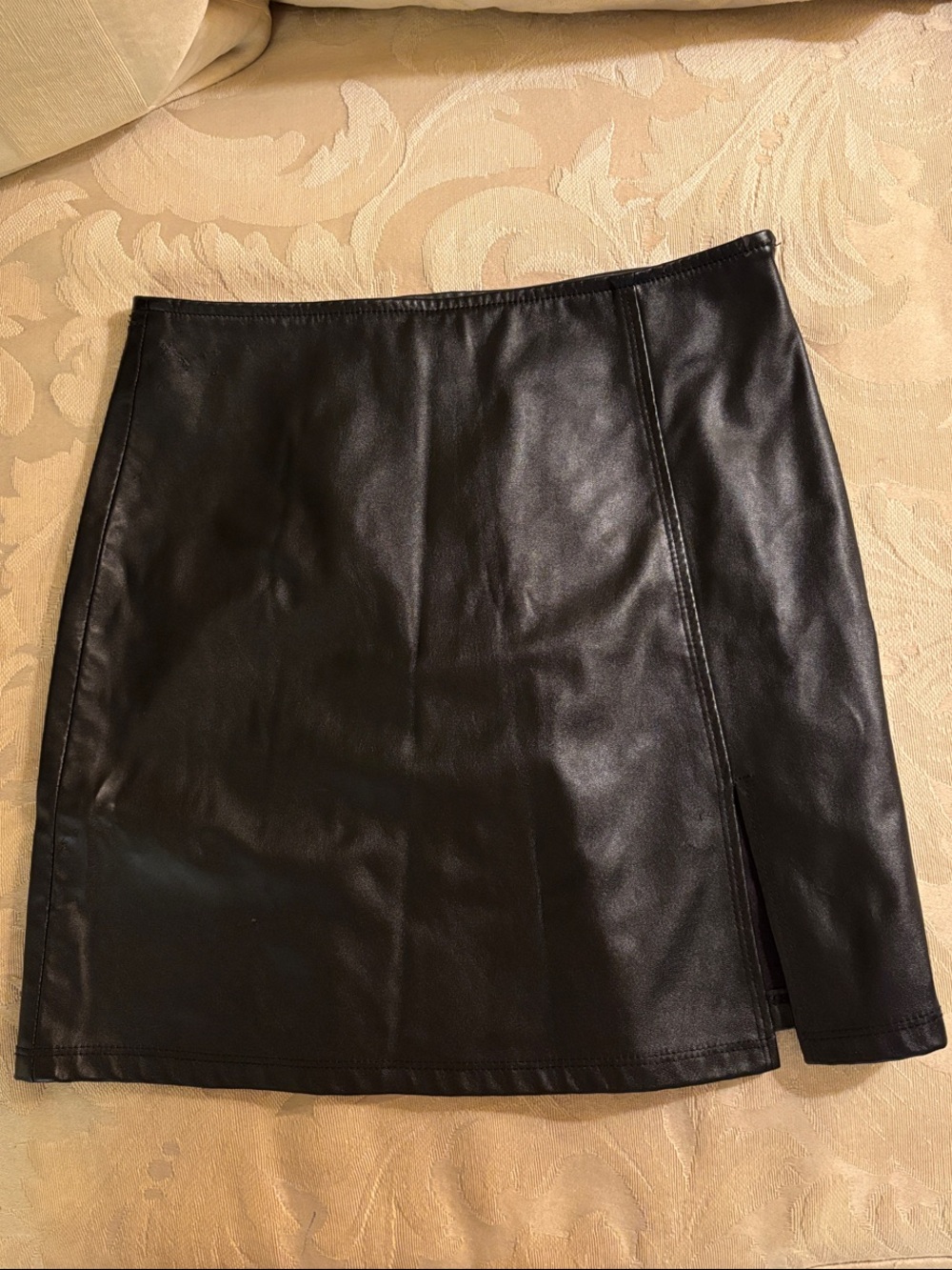 Kendall & Kylie Faux Leather Mini Skirt - Black
